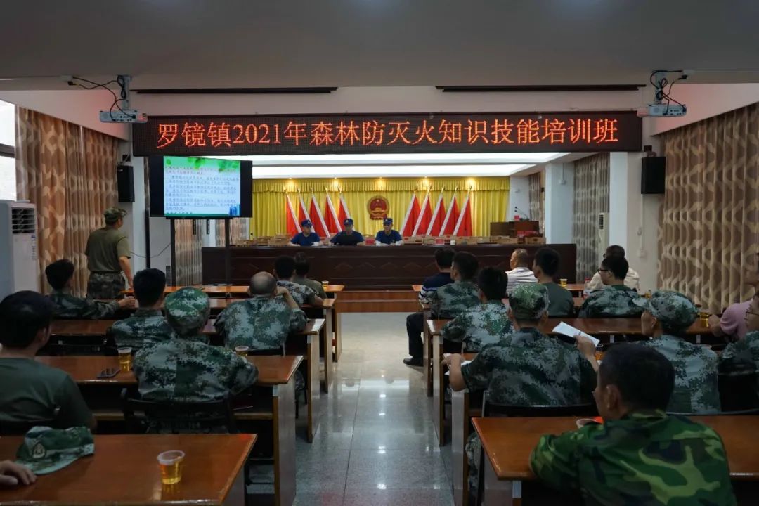 罗镜镇举行森林防灭火技能培训演练(图1)
