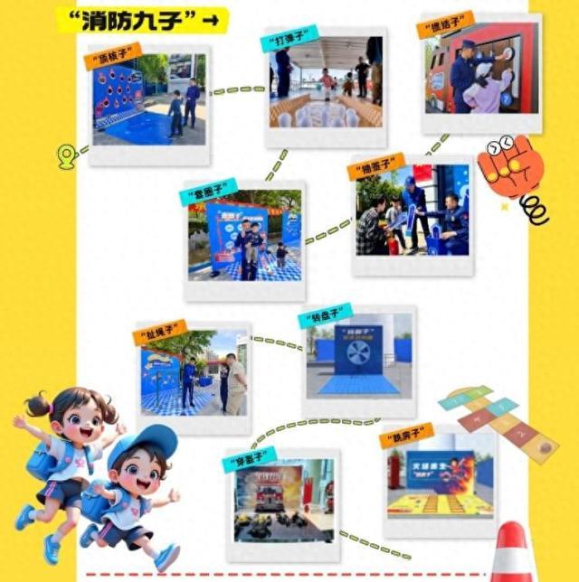 星空体育网站：“蓝朋友”+跳房子藏着“灭火器使用口诀”暑期限定消防主题Citywalk来了(图1)