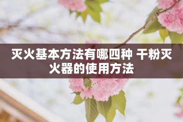灭火基本方法有哪四种干粉灭火器的使用方法(图1)