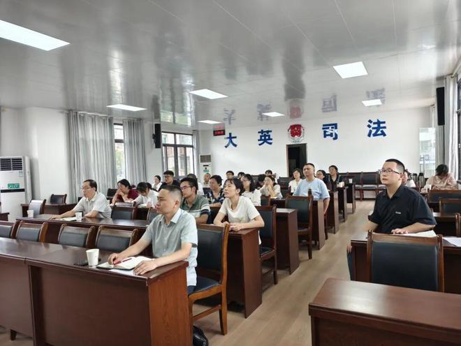 大英大队深入司法局开展“进机关”消防安全培训(图2)