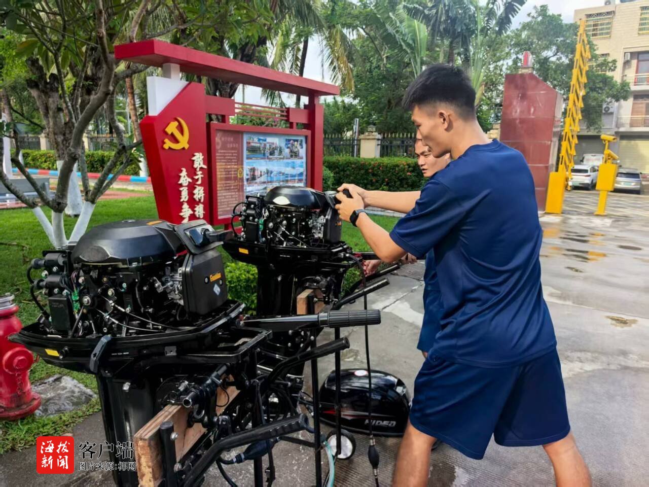 陵水消防大队开展防御“桦加沙”装备器材检查(图2)