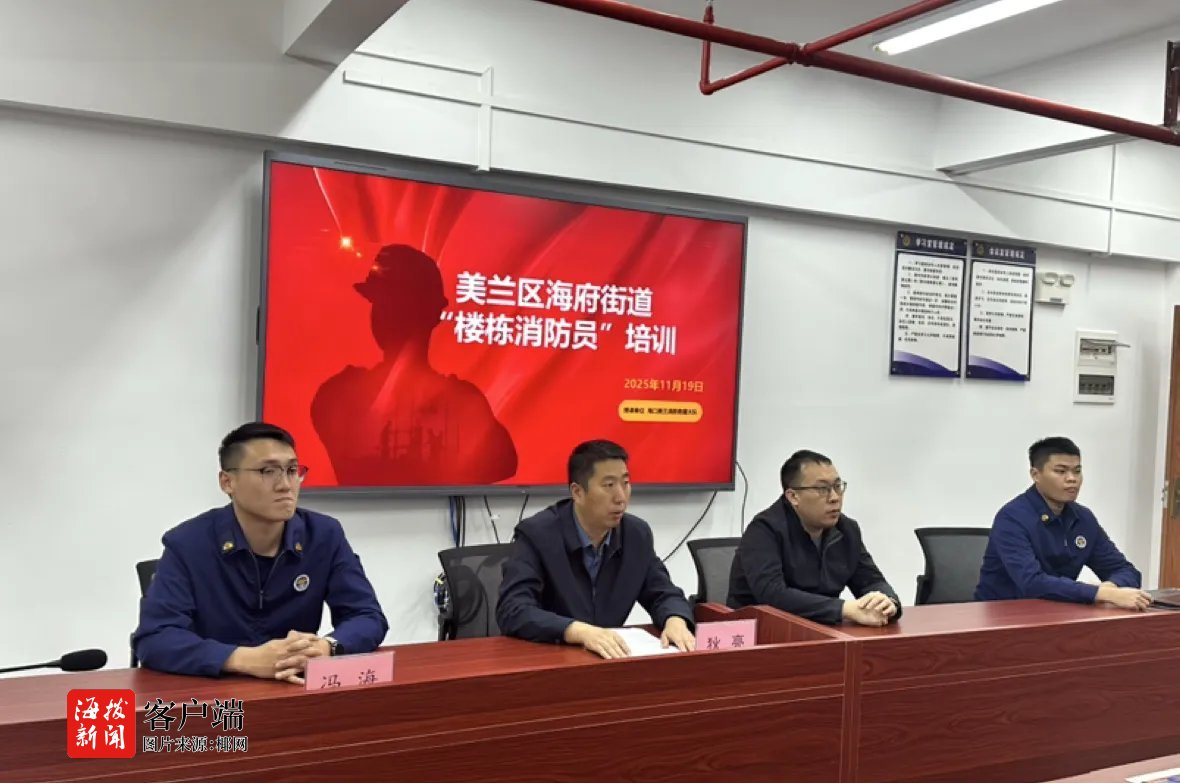 海口美兰区海府街道举办“楼栋消防员”培训活动(图1)