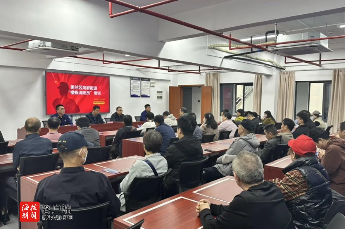 海口美兰区海府街道举办“楼栋消防员”培训活动(图2)