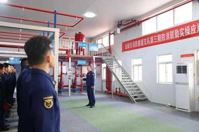 运城消防组织开展第三期防消联勤实操应用培训班(图1)